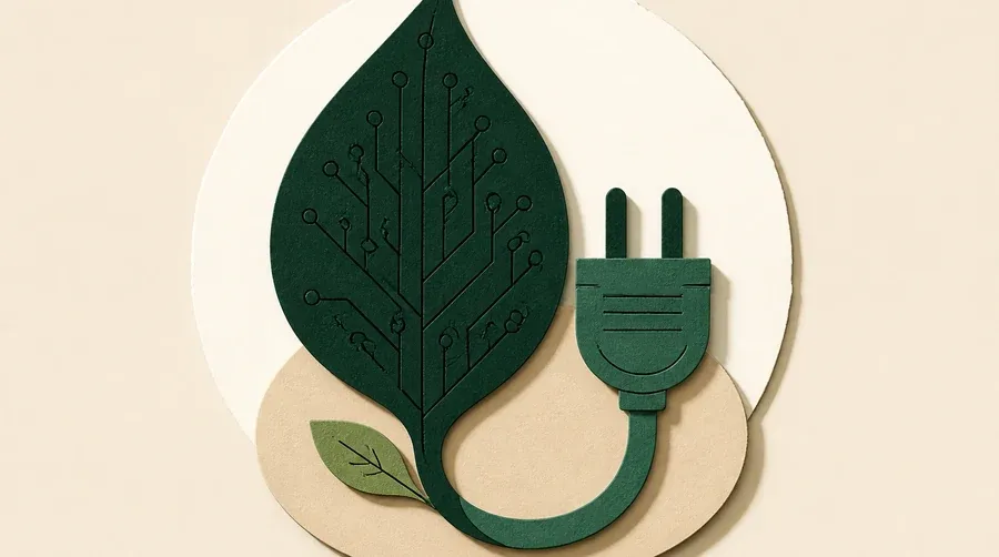 Circuit en feuille vert forêt, prise vert sauge et socle sable