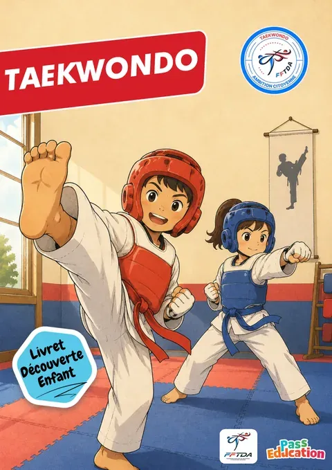 Couverture du livret découverte enfant de la Fédération Française de Taekwondo