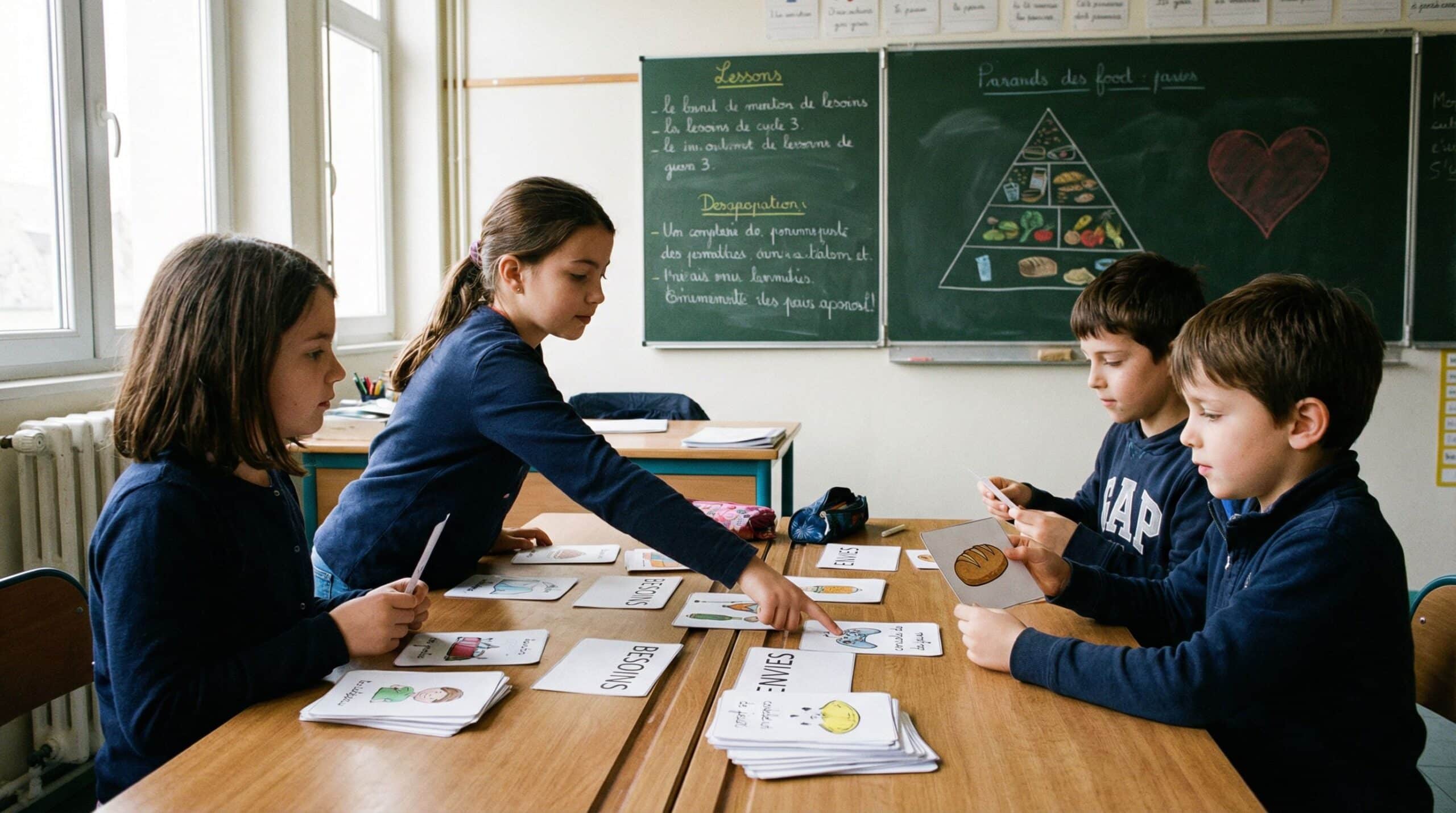 Besoins et envies expliqués aux élèves