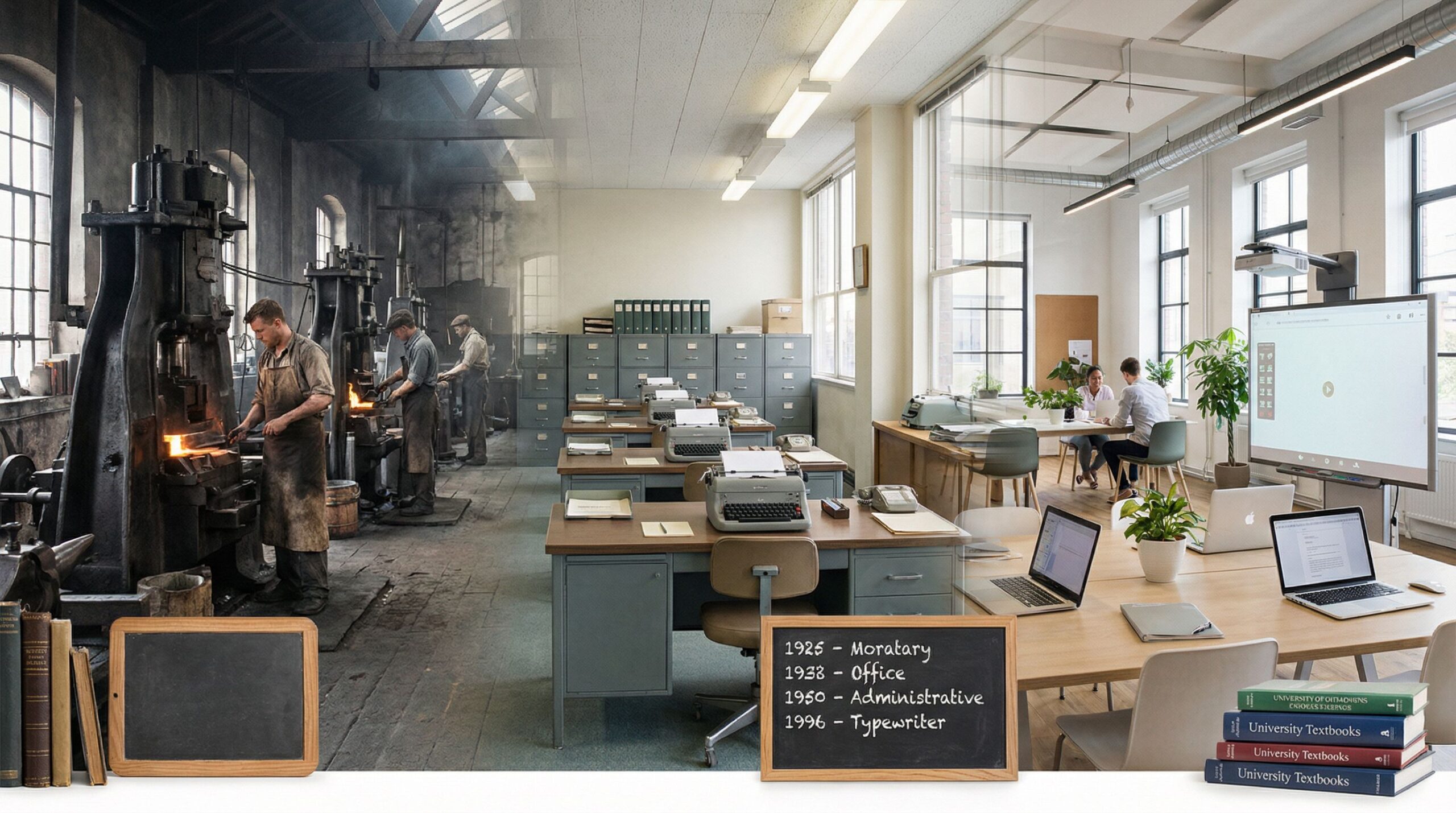 Évolution du travail au fil du temps