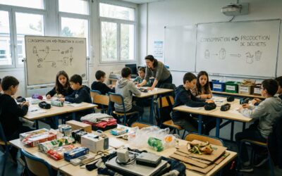 Relier déchets et consommation : structurer une pédagogie utile, mesurable et conforme pour l’école