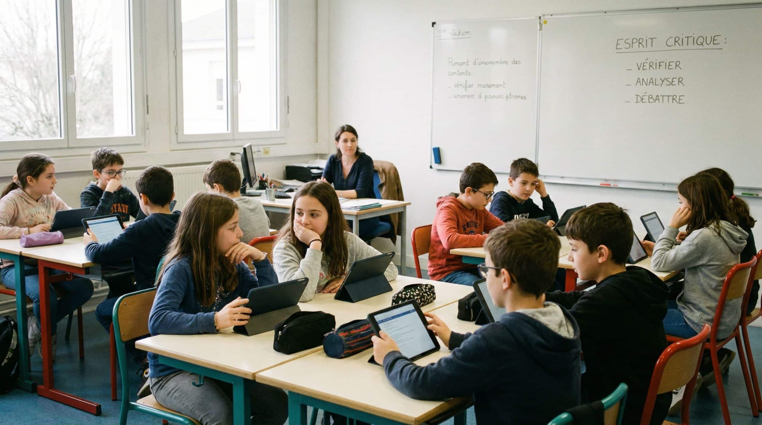 Relier écrans et esprit critique en classe